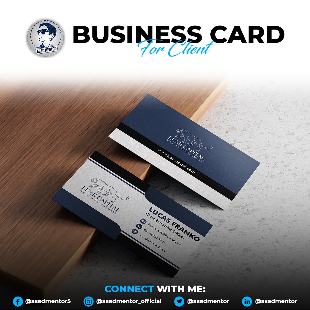 AsadMentor's tweet photo. Business Card Design For Client <3
.
#asadmentor #businesscards #businesscarddesign #visitingcard #postcard #clientwork #Fiverr #ordercompleted #freelancing #graphicdesigner #letsconnect #HishamSarwar #branding https://t.co/Nf1ipqPnVO