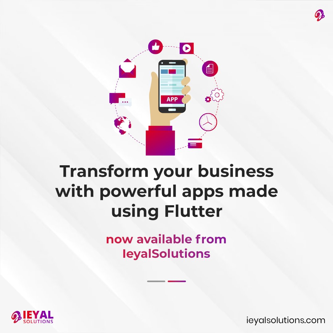 IeyalSolutions's tweet photo. High Rated and valued apps are built with Flutter Framework. Do you know? 

The most cost-effective way of developing the app is with Flutter. 

Transform your business with powerful apps made using Flutter.

Contact now
https://t.co/NkAi0Bn6fQ

#flutterapp #costeffectivebusiness https://t.co/uD3kwONbQn
