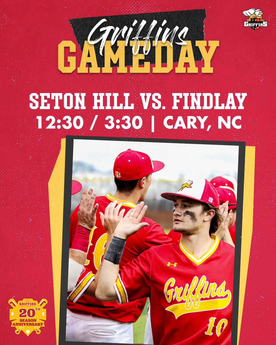 SHGriffBaseball's tweet photo. It’s here!  We’re in Cary, NC for 𝙊𝙥𝙚𝙣𝙞𝙣𝙜 𝘿𝙖𝙮!

⏰ 12:30 / 3:30

🏟️ @NTCCary 

🆚 @UF_Baseball_ 

🎥 https://t.co/TjcKAI5XDC
*𝘔𝘶𝘴𝘵 𝘴𝘪𝘨𝘯 𝘶𝘱 𝘧𝘰𝘳 𝘍𝘙𝘌𝘌 𝘢𝘤𝘤𝘰𝘶𝘯𝘵 𝘵𝘰 𝘷𝘪𝘦𝘸 𝘴𝘵𝘳𝘦𝘢𝘮 https://t.co/26OSsw7rkZ