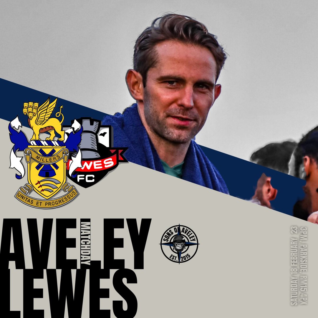 𝗠𝗔𝗧𝗖𝗛𝗗𝗔𝗬

Back at Parkside today…

@AveleyFC vs @LewesFCMen 

Big game this one. Get down to Parkside and #backthemillers

#TogetherAveley #HowFar