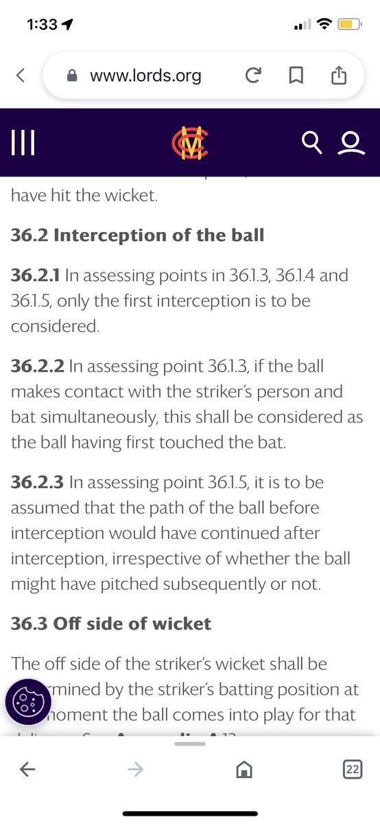 argee20's tweet photo. @WasimJaffer14 Check 36.2.2. If simultaneous it is considered best first. Am still waiting for some commentator to mention that https://t.co/pUyibJNLYd