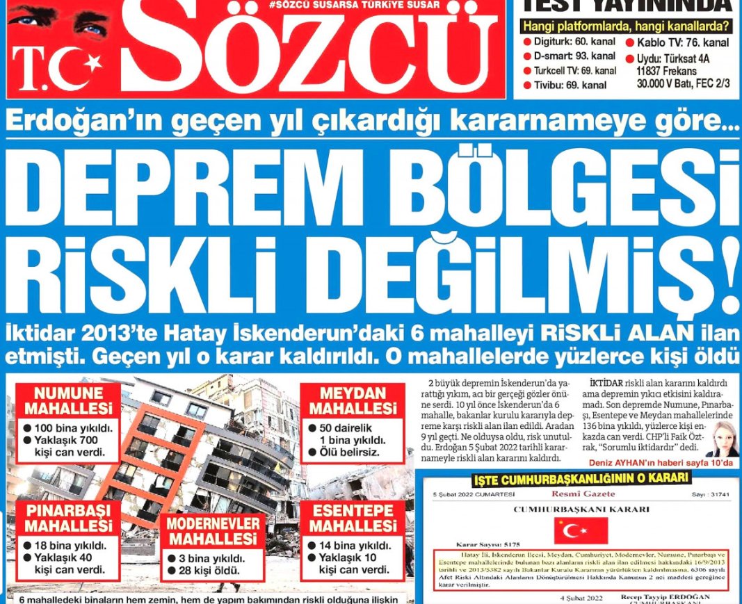 yusufalabarda's tweet photo. Bakanlık 6 mahalleyi 2013'te RİSKLİ BÖLGE ilan ediyor.

Mahkemeye iki kez 'RİSKLİ BÖLGE kararını iptal ettiriyorlar ve CB'lığı mahkeme kararına uyuyor.

Şimdi de manşet atıyorlar "Erdoğan'ın kararnamesi ile riskli bölge iptal edildi" diye

izleyelim 👇🏽

https://t.co/ncWSsCWDEc https://t.co/4PtzPrzhEd