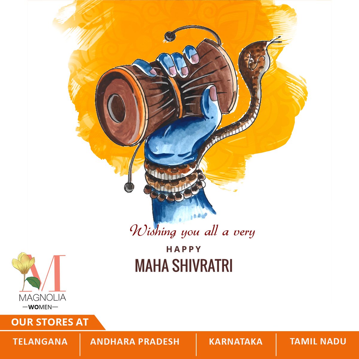 May the divine blessings of Lord Shiva be with you on 
this auspicious occasion of Mahashivratri.

Wishing you and your family a happy and 
prosperous celebration.

#MahaShivratri #Divine #Celebration #Festival
#themagnolia #PlaywithFashion
#womensstyle #womenswear #women