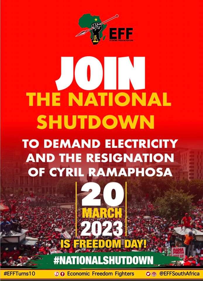 For last  two years people have been complaining that South Africans are not angry enough. EFF is coming up with solution on 20 March. The same people are posting crazy videos about #EFFNationalShutdown