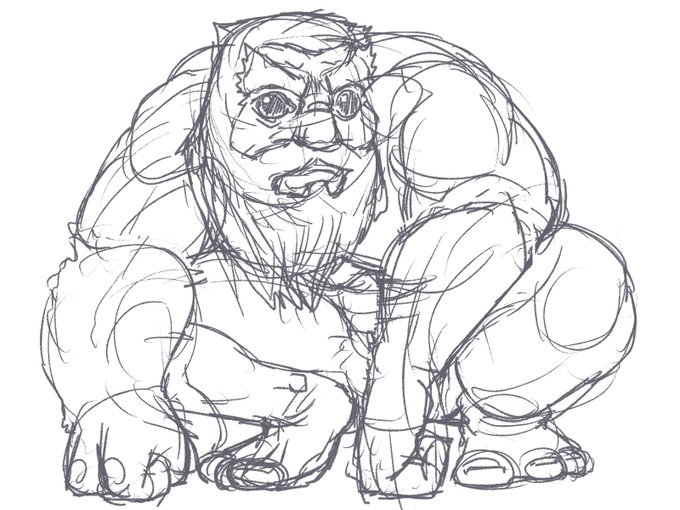 「亜人の森」最深部のエリアボスを作画中。
黒目って話が絶対通じなそうで怖いですよね。
生理的嫌悪感を感じるような敵。
#ヤリナリ 