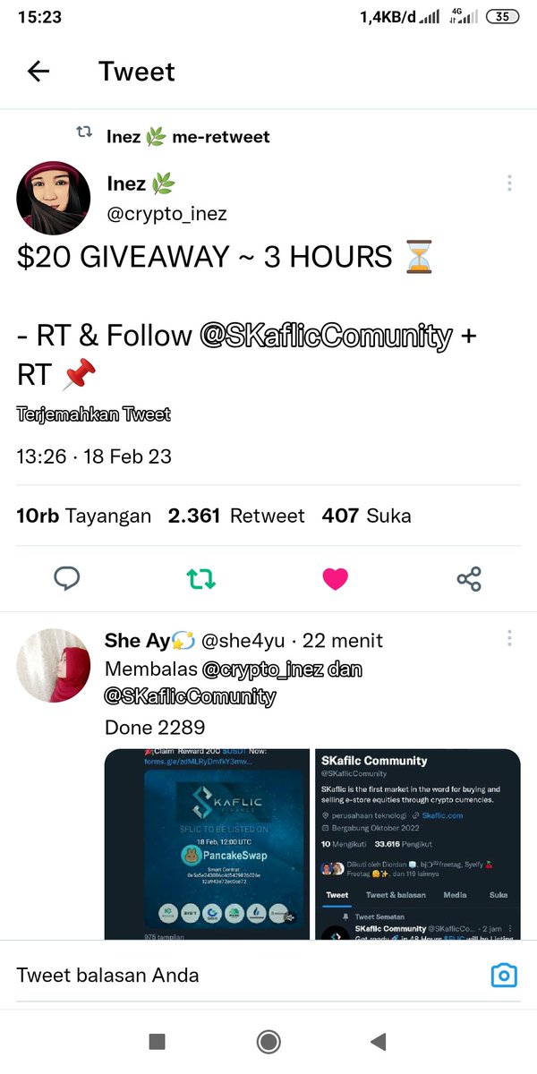 Ox_RudibigWin's tweet photo. @crypto_inez @SKaflicComunity Done https://t.co/iIq7NM99KA