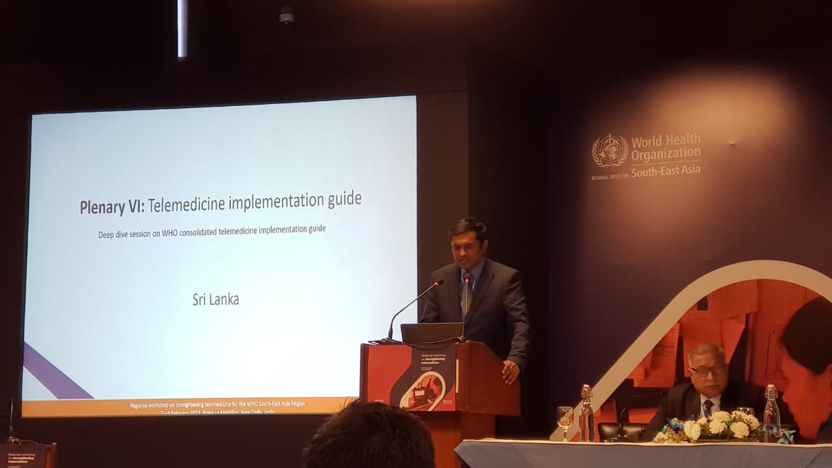 GuminduK's tweet photo. WHO Regional workshop on Telemedicine, New Delhi, India.   @WHOSriLanka @GPTelehealth https://t.co/Y2WxfgJNlf