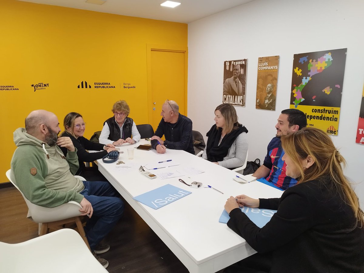 Trobada amb la Sectorial de Salut, al local <a href="/ERCBerga/">ERC Berga</a>
Per treballar per la millora de l'atenció sanitària a la comarca i també a la ciutat de Berga.
#EmpentaNecessària