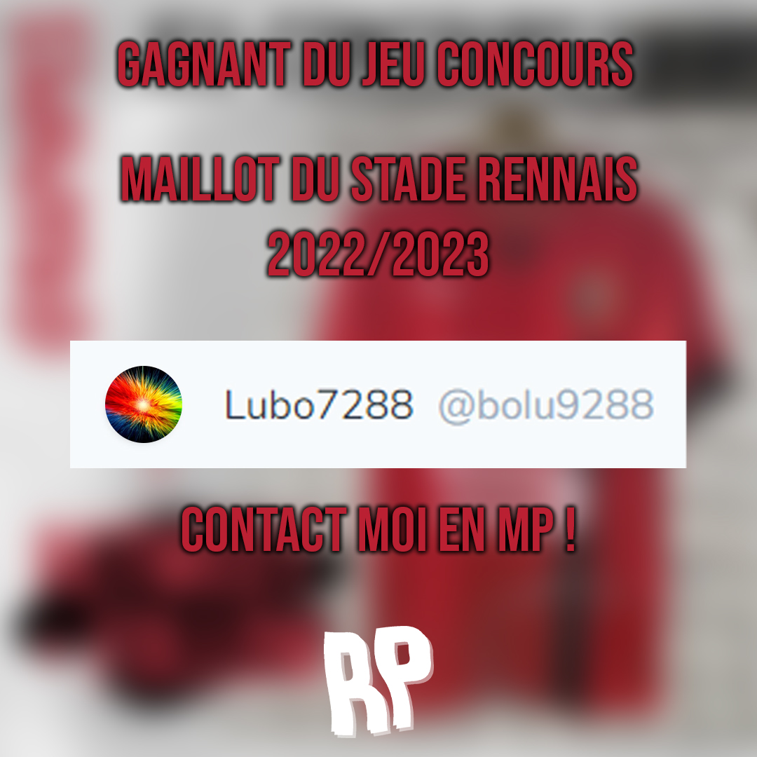 Raphpes's tweet image. Bravo à @bolu9288 qui remporte le maillot du Stade Rennais 2022/2023 ! 🔥
#football #srfc #raphpes