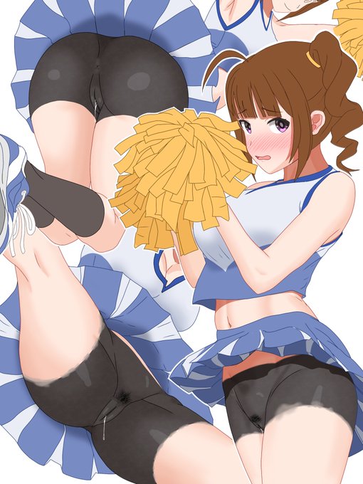 スパッツがボディペイントなチアガール奈緒ちゃwip 