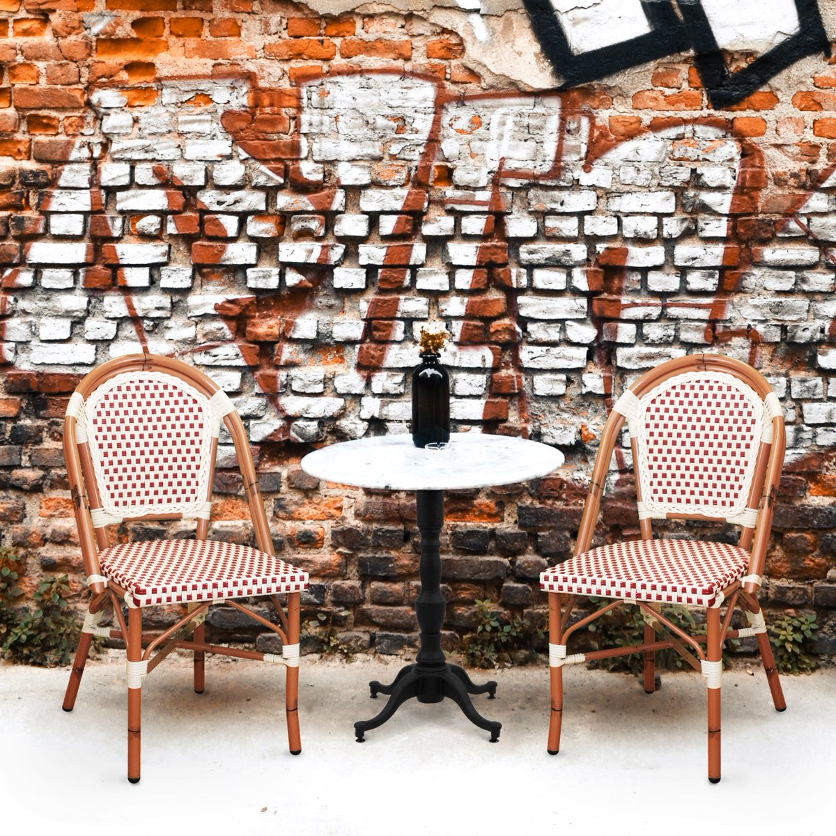 The 1000 cross-style table base can easily be paired with most dining chairs, and our Paris Cafe Patio Bistro Dining Chair is arguably one of the best.
#TableBase #DiningChair #Paris #Outdoor