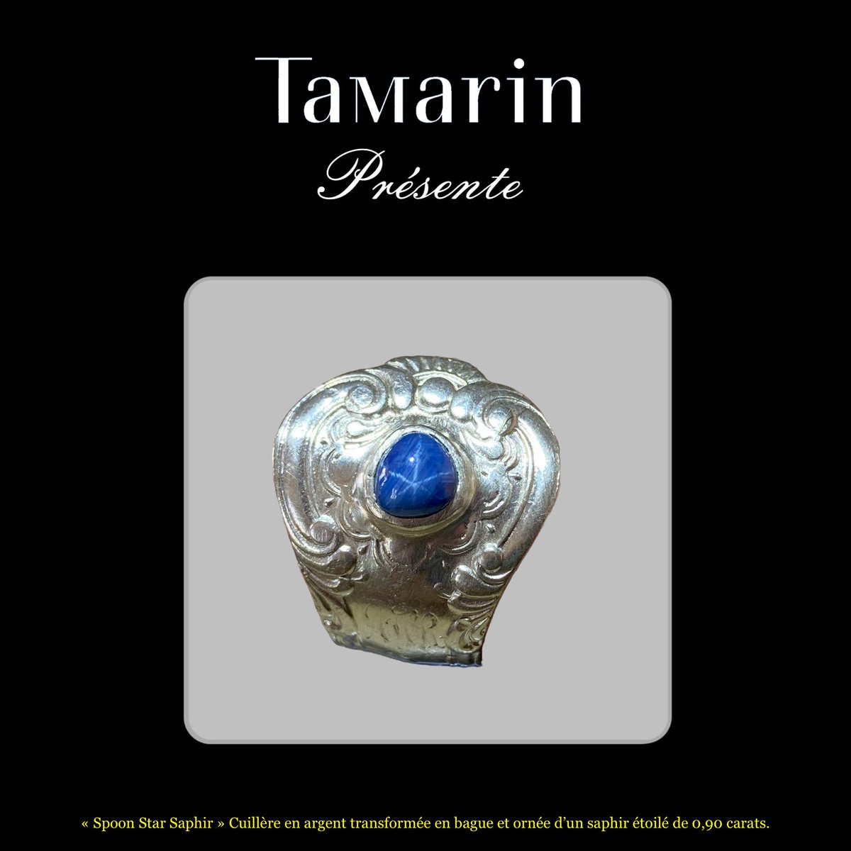 Découvrez Tamarin et ses bijoux uniques. 
Notre dernière création unique : une bague fabriquée à partir d'une cuillère en argent anglaise, ornée d'un magnifique saphir étoilé.
saphir-etoile.com

#luxe #bijouxuniques #savoirfaire #artisan #saphiretoile