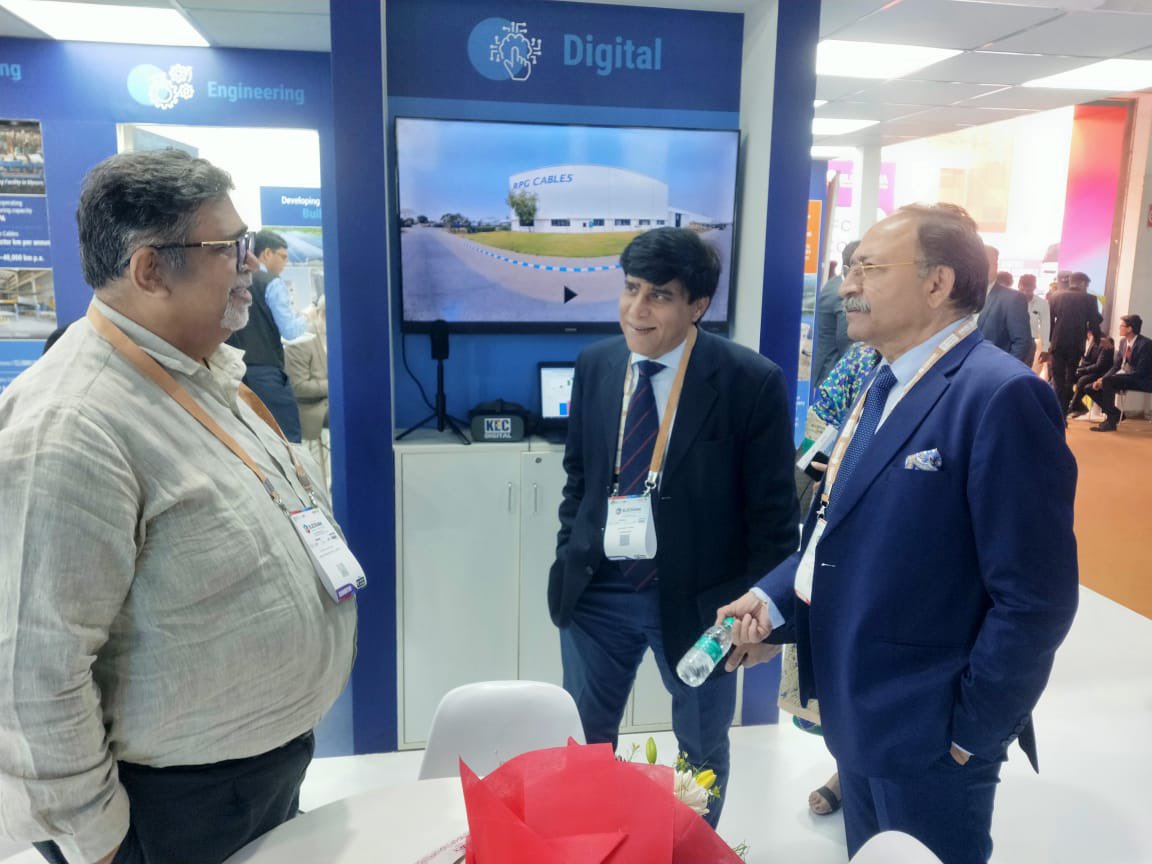 KEC_Intl's tweet photo. Thank you Mr. RK Nagpal, Executive Director, NR-3, @pgcilindia for visiting us at the stall, and for trusting us to build critical infrastructure across the country.
#FutureOfEnergy #KECAtElecrama https://t.co/fRXyOMFjcI