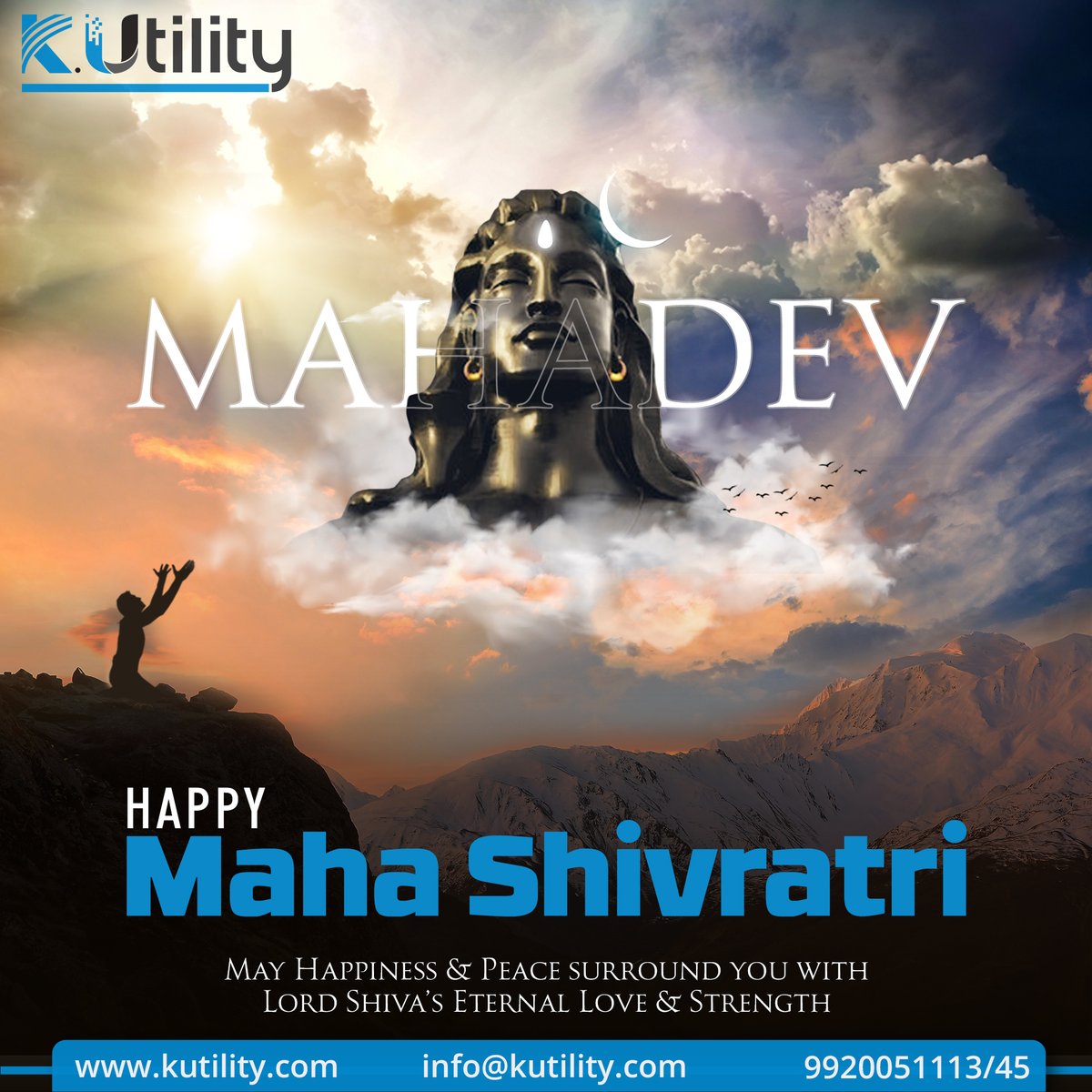 kutility2017's tweet photo. Celebrating the day of love... May the divine glory remind you of your capabilities and help you in attaining success. 

K Utility wishes you and your family a very Happy Maha Shivratri.

#kutility
#mahashivratri #happymahashivratri #shivparvati #digitalmarketing #Marketing https://t.co/4YaHvQ6DDz