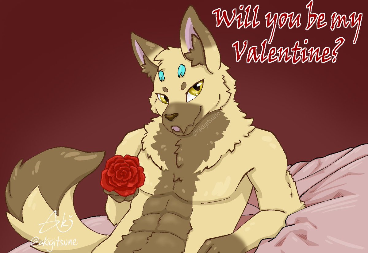 AkiPoochie's tweet photo. Valentines commission for a friend, GoldenBananas :D #furryartist #furryart #commissionsopen https://t.co/EVjJMpTccG