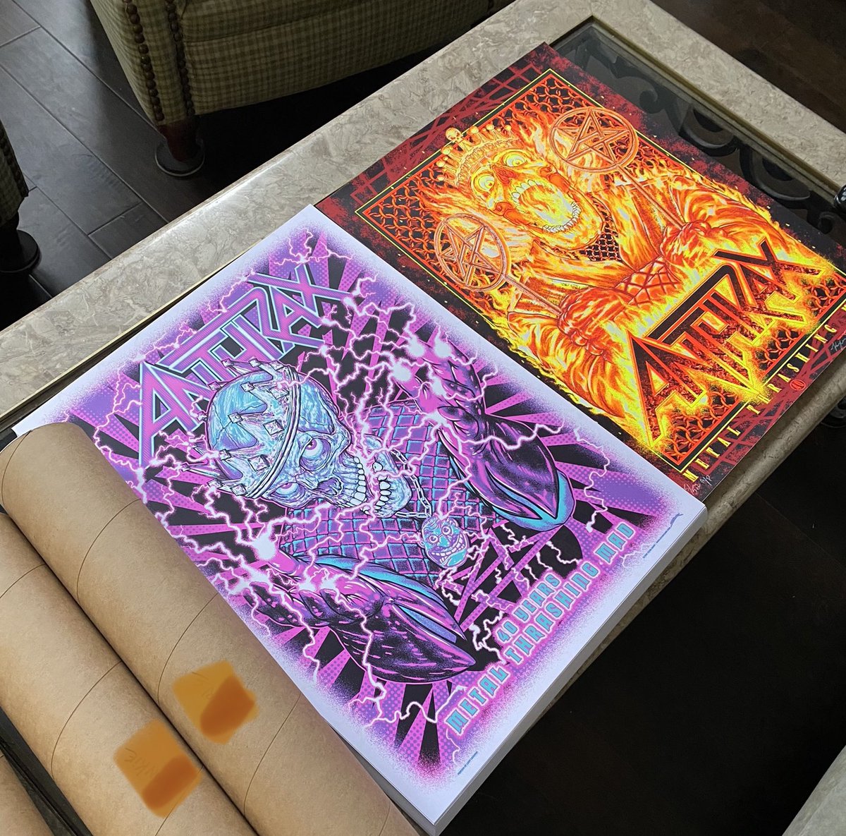 Anthrax screen printed posters! Lighting King and Fire King!
•
#anthraxband