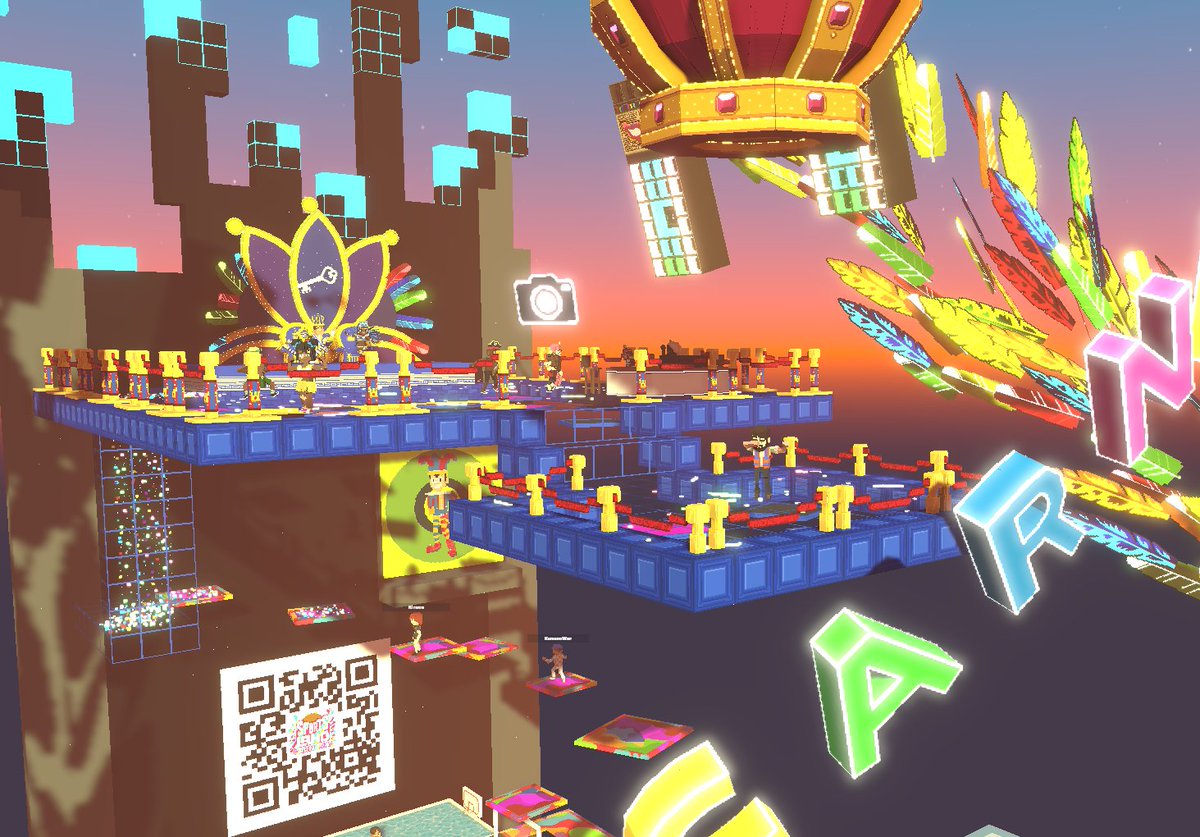 Lena02264427's tweet photo. @TheSandboxGame @hermitcrabgame Celebrating the Carnival in the SportsLand experience by @hermitcrabgame ! 🥳 https://t.co/kVrja8kC1m