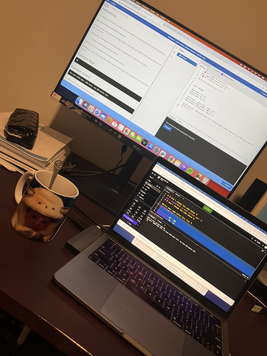 naty_bio's tweet photo. Update on my #100DaysOfCode, Finally challenge 2.3 ( #Day2) done beautifully.   And I didn’t even cheat!! ( husband is a well versed programmer )  goddam I feel so proud 😅☺️ #Angela_Yu #pythonprogramming https://t.co/x19ESsvKHo
