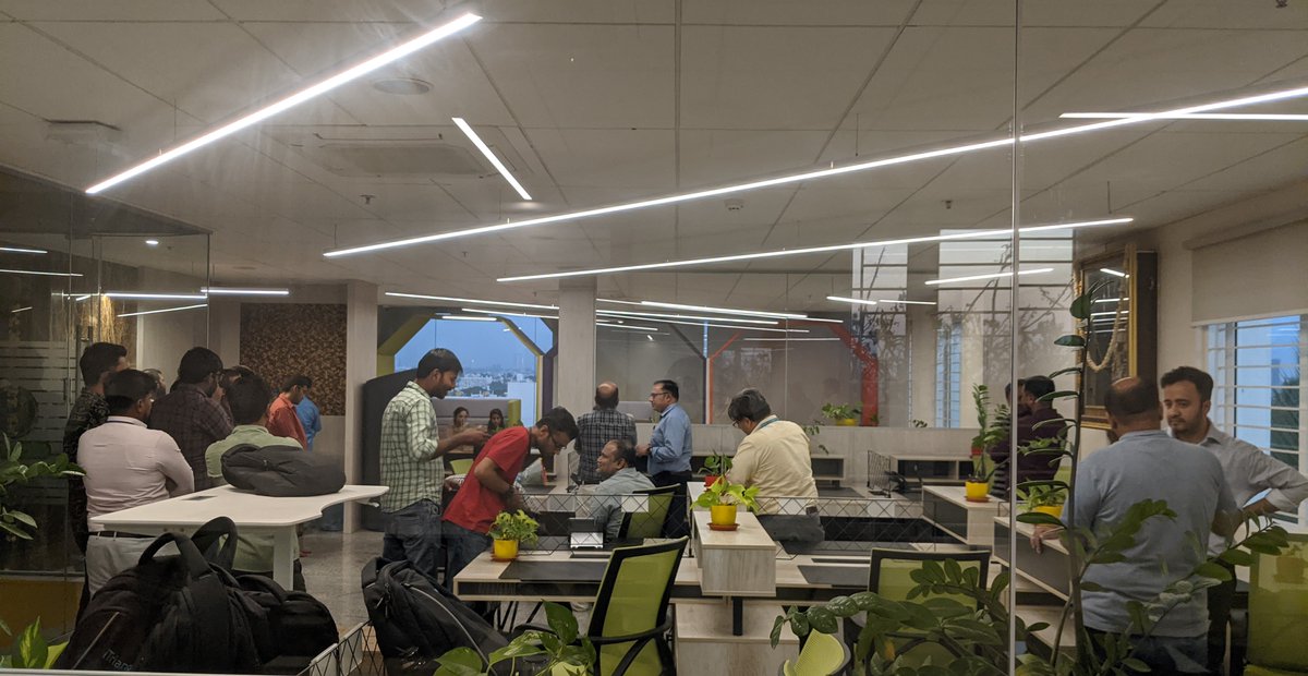 itriangleindia's tweet photo. New Tides and New Beginnings!
The new office for our R&amp;D team was inaugurated on an auspicious note. The below pics provide glimpses of the event and the pleasant ambience in the office.

 #development #newbeginnings #techspace #researchanddevelopment #itriangle #bharath101  #4G https://t.co/FYuiGdnOEY