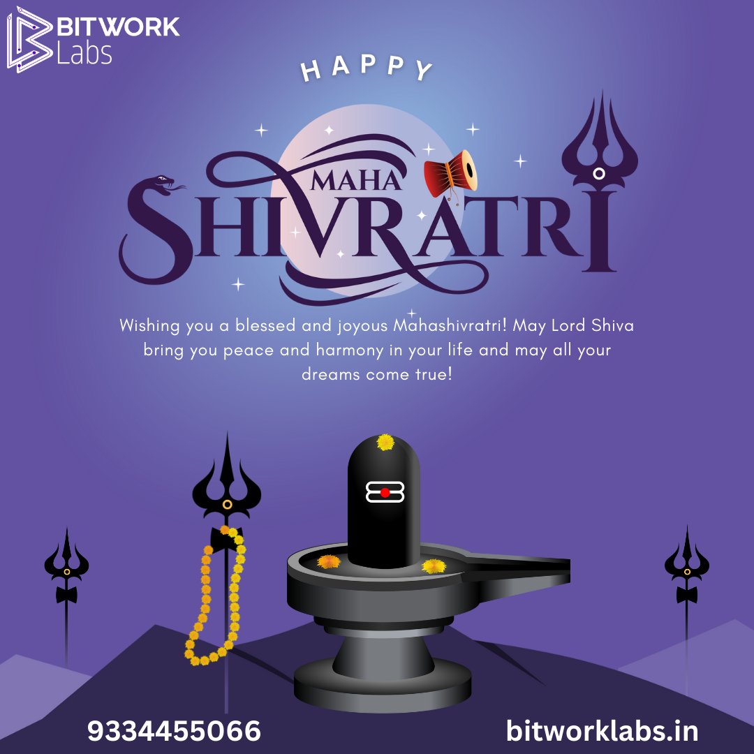 BitworkLabs's tweet image. #happyshivratri #mahashivratri #happiness #bitworklabs #ITcompany #ITInfrastructure #ITServices #customsoftwaredevelopment #appdevelopment #webdevelopment