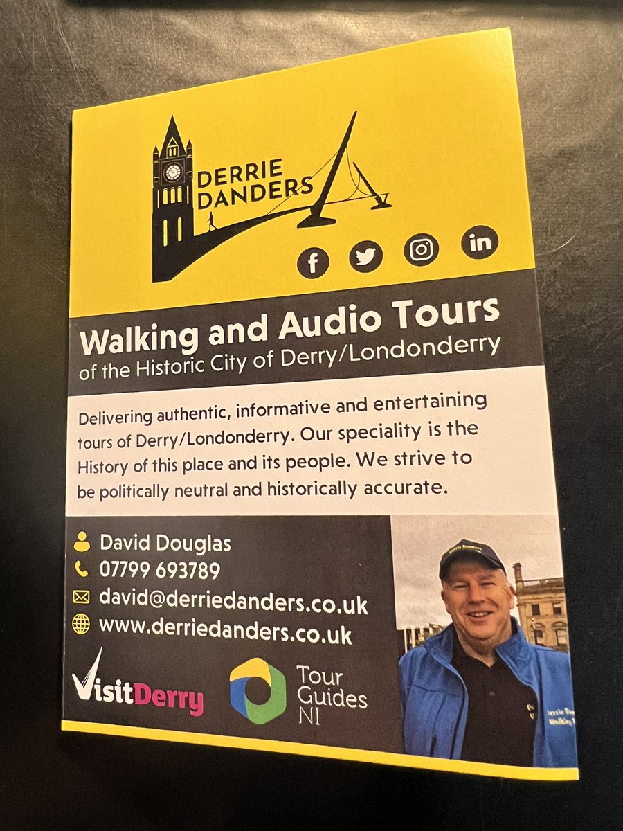 DerrieDanders's tweet image. If you enjoyed the coverage of the City Walls on last nights B&amp;amp;B by the Sea, why not come and see for yourself and take one of the range of Derrie Danders historical tours or perhaps an audio tour through VoiceMap.
Check out derriedanders.co.uk .
#derriedanders #voicemap