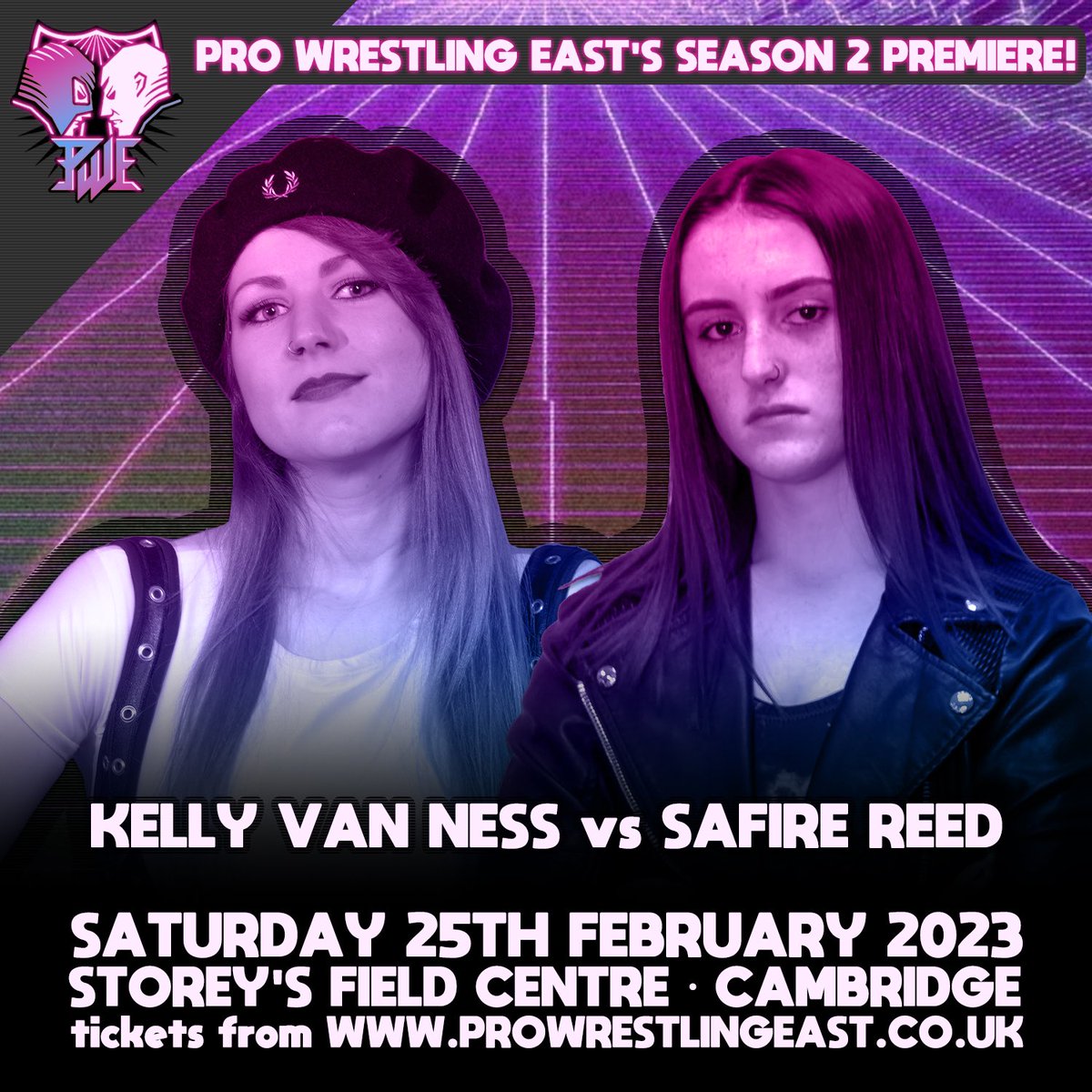 Next Week <a href="/ProWrestleEAST/">Pro Wrestling EAST</a> at <a href="/storeysfield/">Storey's Field Centre</a> in Cambridge

<a href="/KellyVanNess_/">Kelly Van Ness</a> v <a href="/safirewrestler/">Safire Reed ☣️</a>