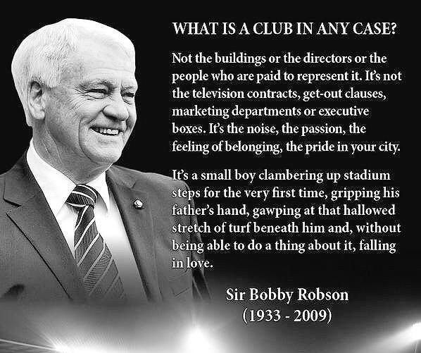 Happy heavenly birthday to Sir Bobby Robson, 90 today    