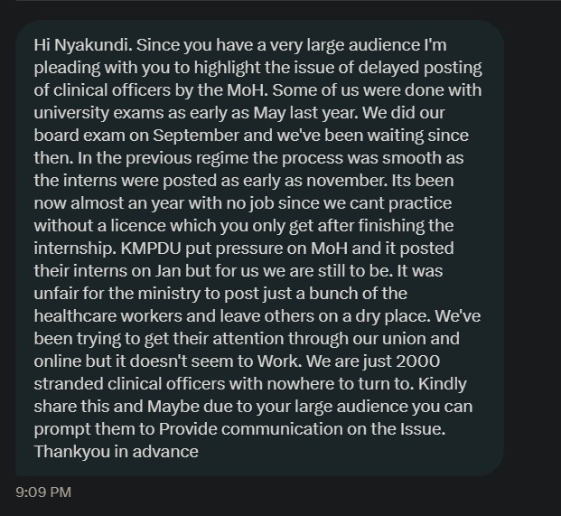 ochi2trim's tweet photo. @C_NyaKundiH Post the clinical officer interns 
@OleItumbi @MOH_Kenya @DrJ_Mburu

#AKAFuneral Nadia DaLes dj zinhle Don design sjava Anele tembe yanga moozlie bonang Jalas Ayra Starr #MasculinitySaturday Robert Gumede #akamemorialservice https://t.co/cuRHwPmZfE