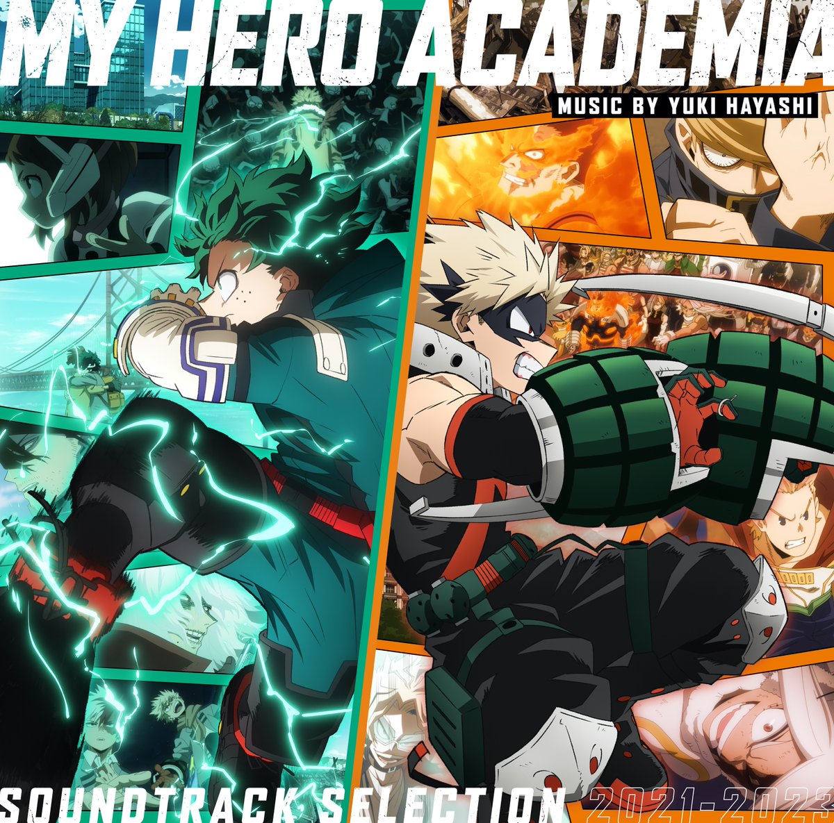 Get ready to rock out 🔥 

MY HERO ACADEMIA SOUNDTRACK SELECTION 2021-2023 album releases in March! 🎶