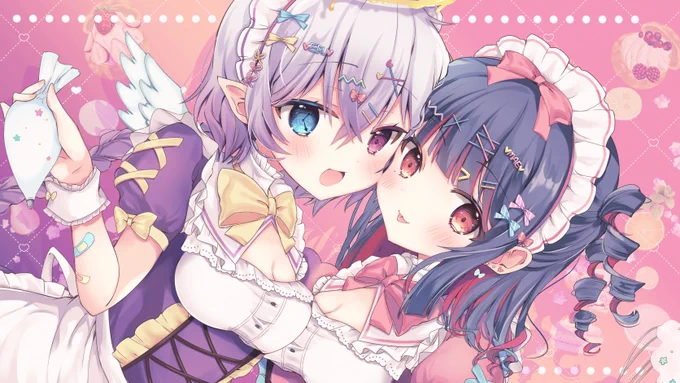 サムネ絵です(投稿し忘れていました…可愛い雰囲気にできて気に入っています 