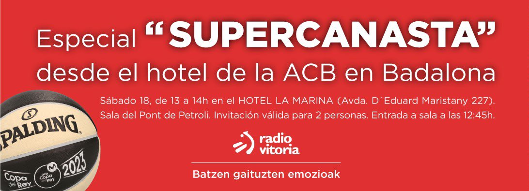 RitxiWar's tweet photo. Horas de digestión pesada para el baskonismo, pero seguimos‼️
🔥 A las 13h estamos en el HOTEL MARINA de Badalona para un #EspecialCopa @supercanastaRV (hasta completar aforo)
🏀 Con Jose Luis Santxon y @sergividal9 como invitados especiales
Veníos y lloramos todos juntos 😅 https://t.co/SrcLazGqsF