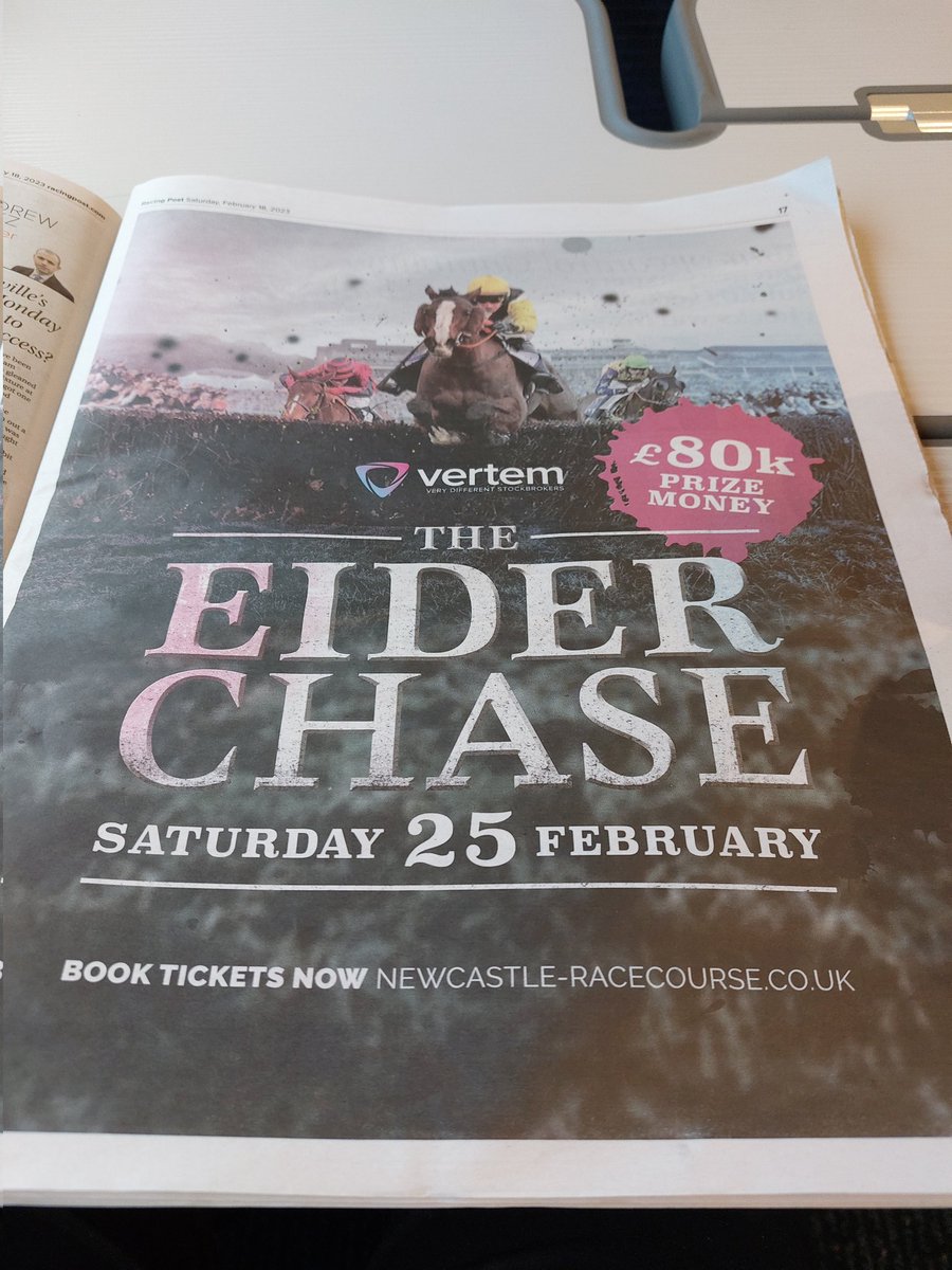 This folks is a PROPER promotional advert for horse racing!! Well done @johnedance and @NewcastleRaces looking forward to my favourite day of the year at Gosforth Park.