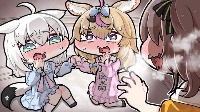 ロリフブキ・ポルカに襲いかかるまつりお兄ちゃん#絵まる#祭絵#絵フブキ 