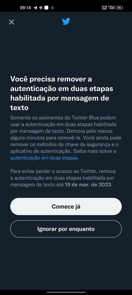 Ok, Twiter....... O desespero para dar o bump ao Twitter Blue