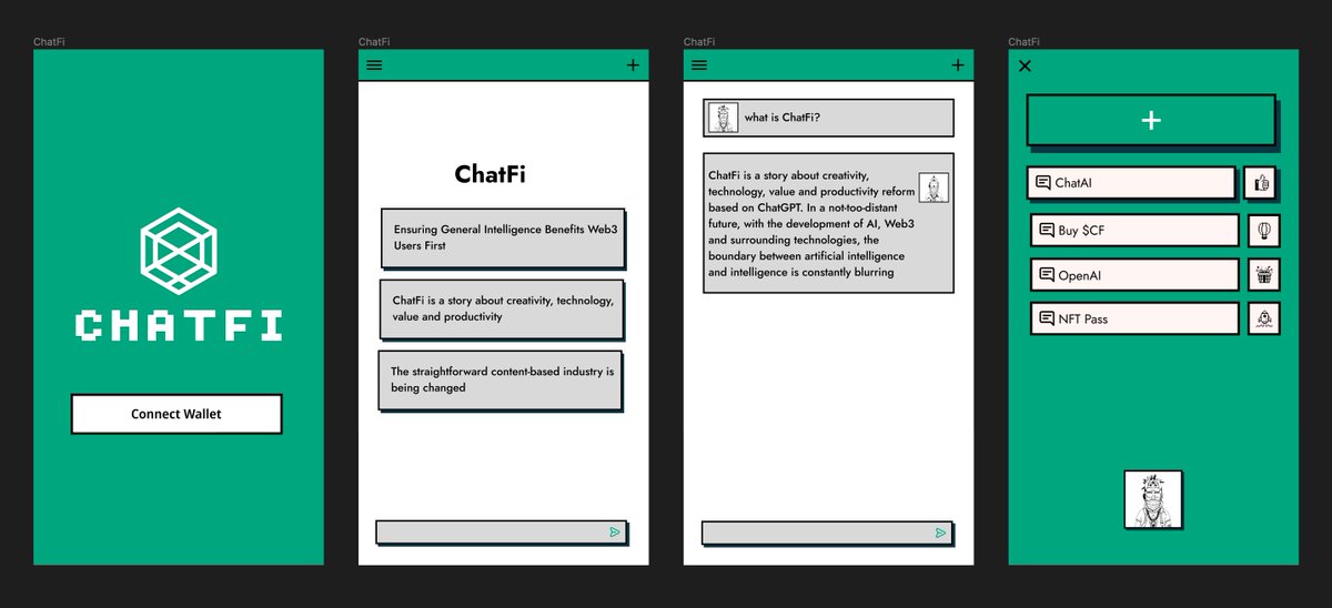 ChatFi_AI's tweet image. ★★★★Good news★★★★★

√√√√ Product 1.0 version
√√√√ NFT contract testing

☆NFT holders will be able to use the ChatGPT PRO 

↓↓↓Hold ChatFi NFT &amp;amp; chat to earn
chatfi.dev