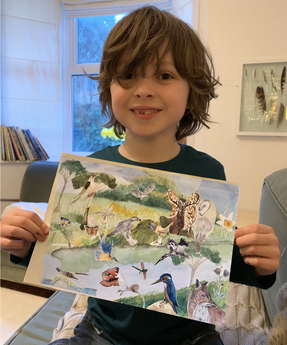 BenjaminFallow's tweet photo. By Benji, painted Age 7 💚
‘This is how a #river can be if people don’t pollute it. Full of #animals, #trees, #flowers and #insects .We’re part of #nature too, and we can’t survive without it.’ ✋Stop polluting our rivers and #seas, with sewage 💔 #saveourrivers @Feargal_Sharkey https://t.co/bGpOseAzN9