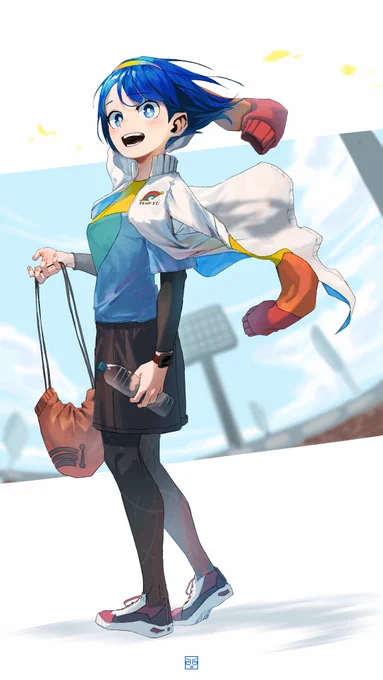 スポーティーな千亦です!#イラスト #東方Project #天弓千亦 