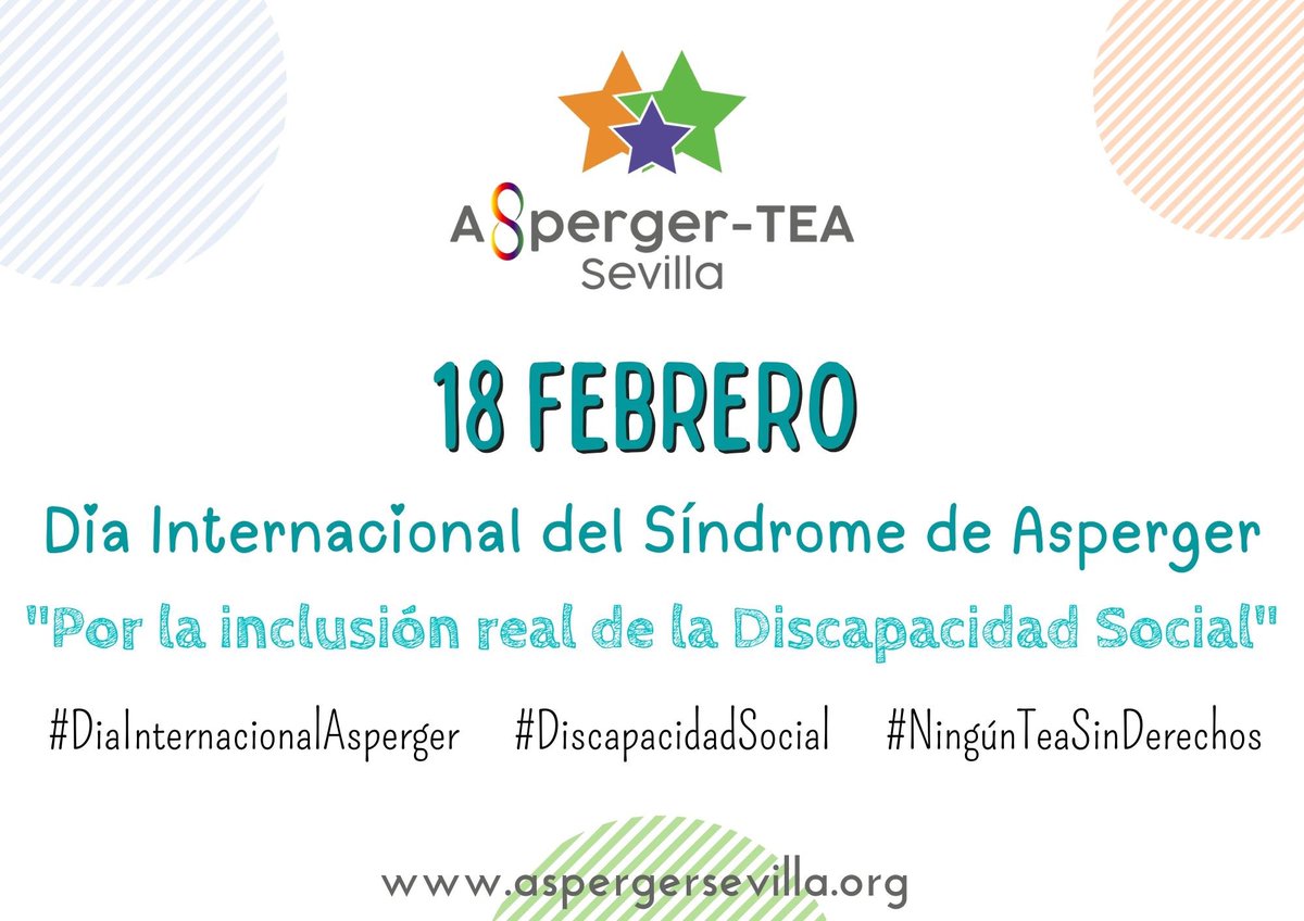 Día Internacional Síndrome de Asperger. #DiscapacidadSocial #NingúnTeaSinDerechos
