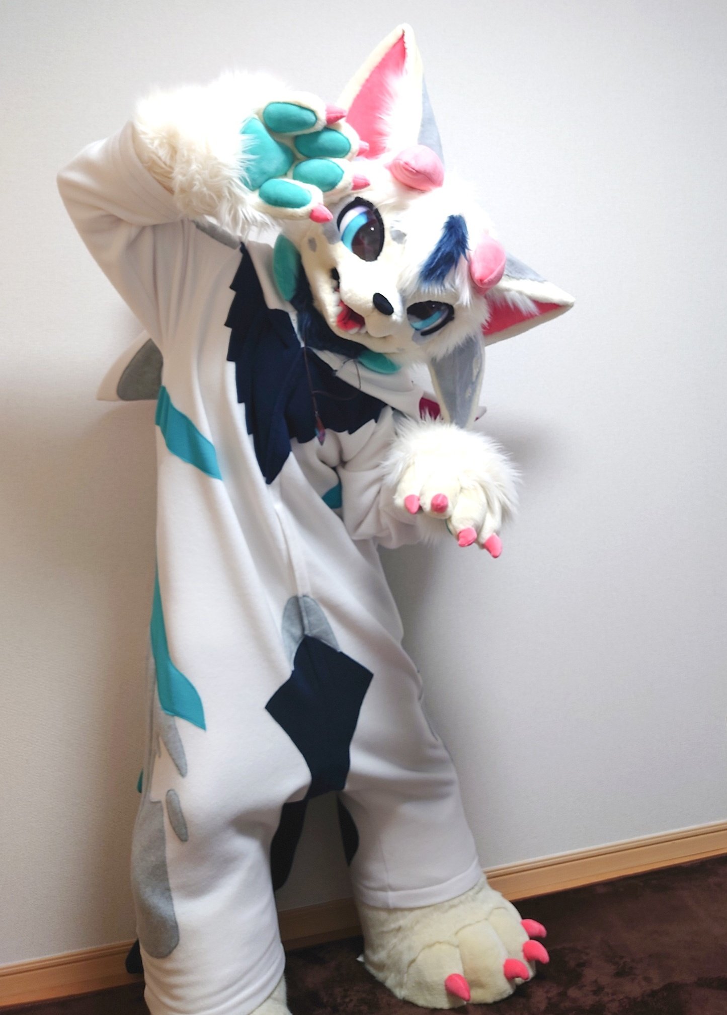 ケモノ 着ぐるみ 翠ドラゴン ファースーツ 一式セット