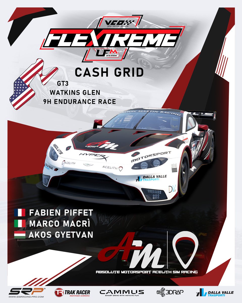 AM_eRACING_TEAM's tweet photo. 🏅VCOxLFM FLEXTREME
📅RACE DAY
▶️LIVE RACE
https://t.co/alFRFB8aMO
Visit:
▶️ https://t.co/XBhJLryoY2
▶️ https://t.co/vPuvE69cU7
▶️ Discover the team
https://t.co/eqjGd7PT9U
#vcoesports #VCOxLFM #flextreme #assettocorsacompetizione #NextLevelRacing #HyperX #MAHLE #Thesimgrid https://t.co/8oYxWQprZg