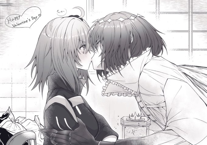 今年もオベに💝🍫投げつけたので
去年描いた糖度高めのオベぐだ♀ 