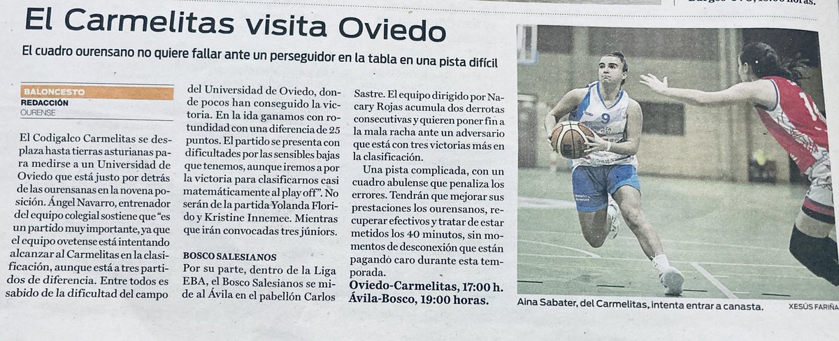ccvedrunaou's tweet photo. 🗞️PRENSA | El Carmelitas visita Oviedo
@LaRegion #prensaCCV #SFACCV https://t.co/VlYzBA4XgH