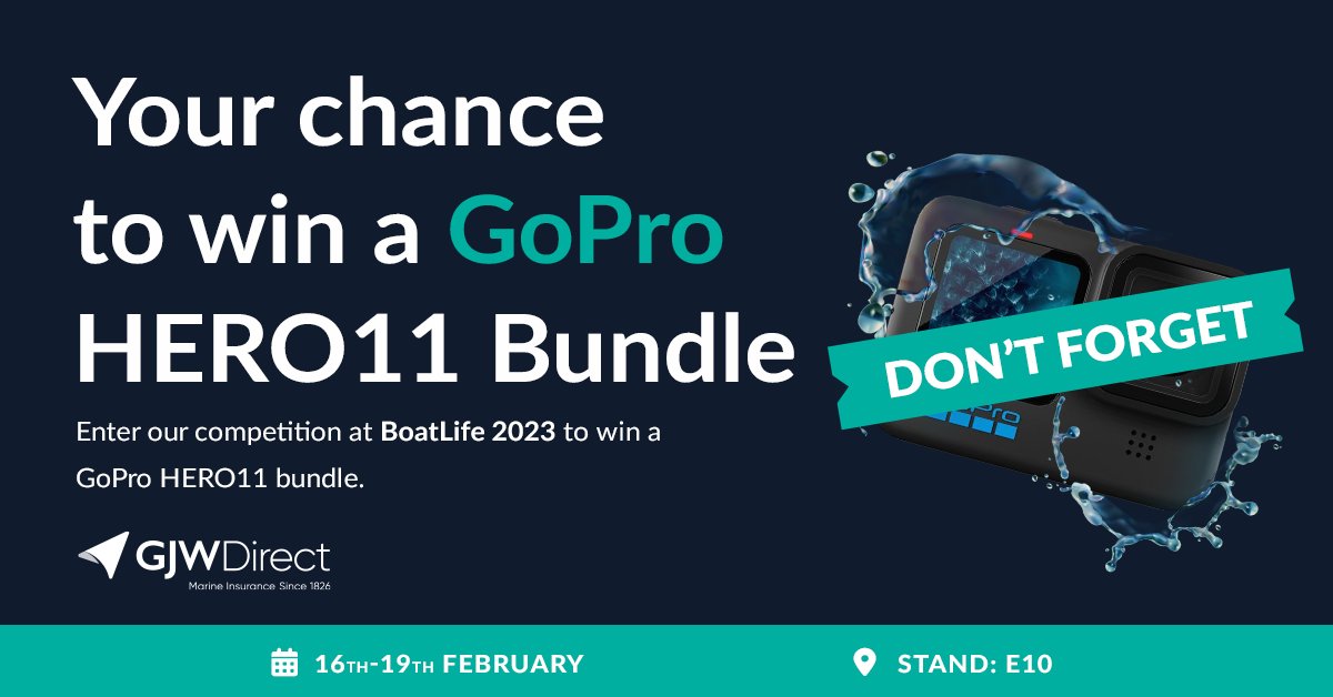 DON’T FORGET we’re here now at @boatlifeevents 2023 so pop over to our Stand (E10) to say ‘Hi’. You can also enter our competition to win a GoPro HERO11 Bundle. T&Cs - hubs.ly/Q01Bb0Xw0 #BoatLife #BoatLife2023 #ActivityPool