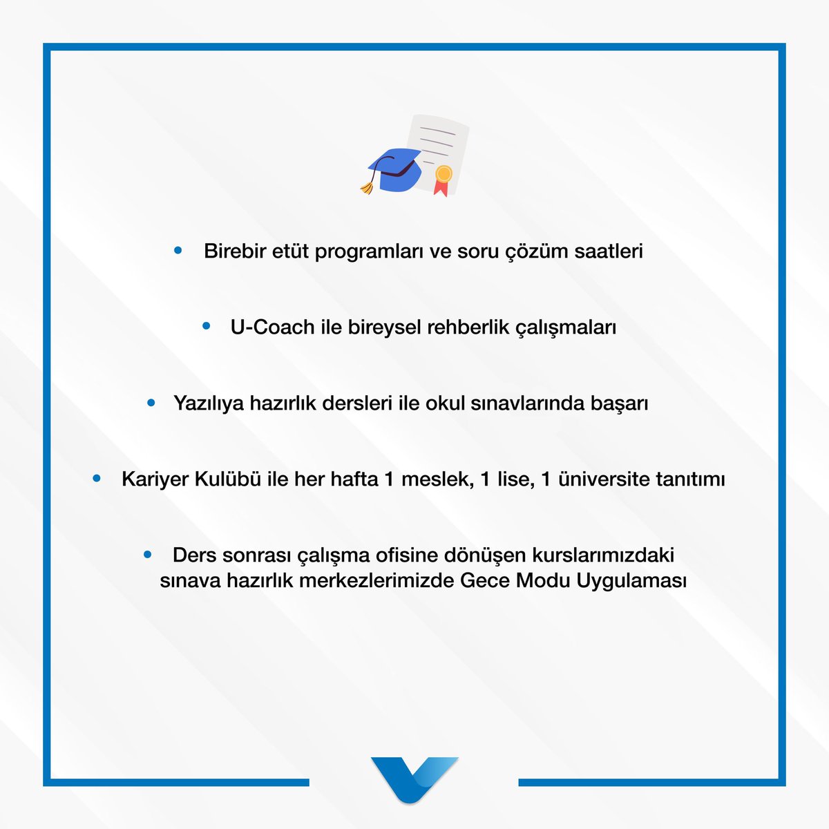 Uğur Kurs sınavlara hazırlıkta kazandırmaya devam ediyor!

Milli Eğitim Bakanlığımızca paylaşılan karar doğrultusunda açıklanan konulara göre
tasarladığımız güncel eğitim programımız, dijital yayın ve deneme sınavlarımız ile yeni döneme hazırız.
#UğurKursKazandırır