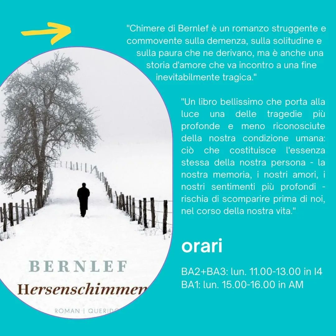 Op maandag 20/02 gaat Stefano Musilli, vertaler van belangrijke hedendaagse Nederlandstalige auteurs, een masterclass literair vertalen geven bij de <a href="/UniTrieste/">Università di Trieste</a> over Hersenschimmen (Bernlef).
Sessie 1 (11-13): buff.ly/3KiBQOZ 
Sessie 2 (15-16): buff.ly/3SbGEYD