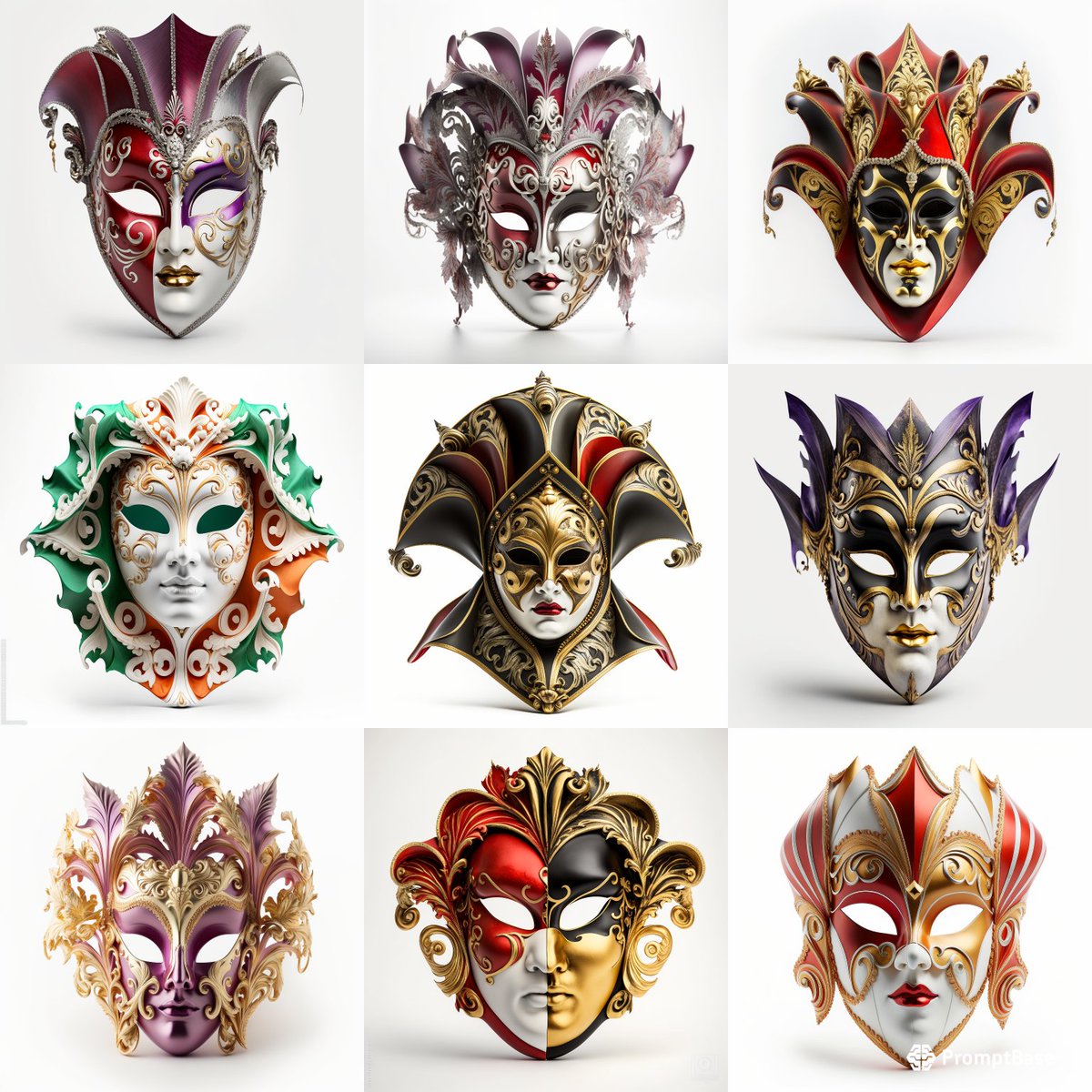 promptbase-prompt-marketplace-on-twitter-venetian-carnival-masks-by