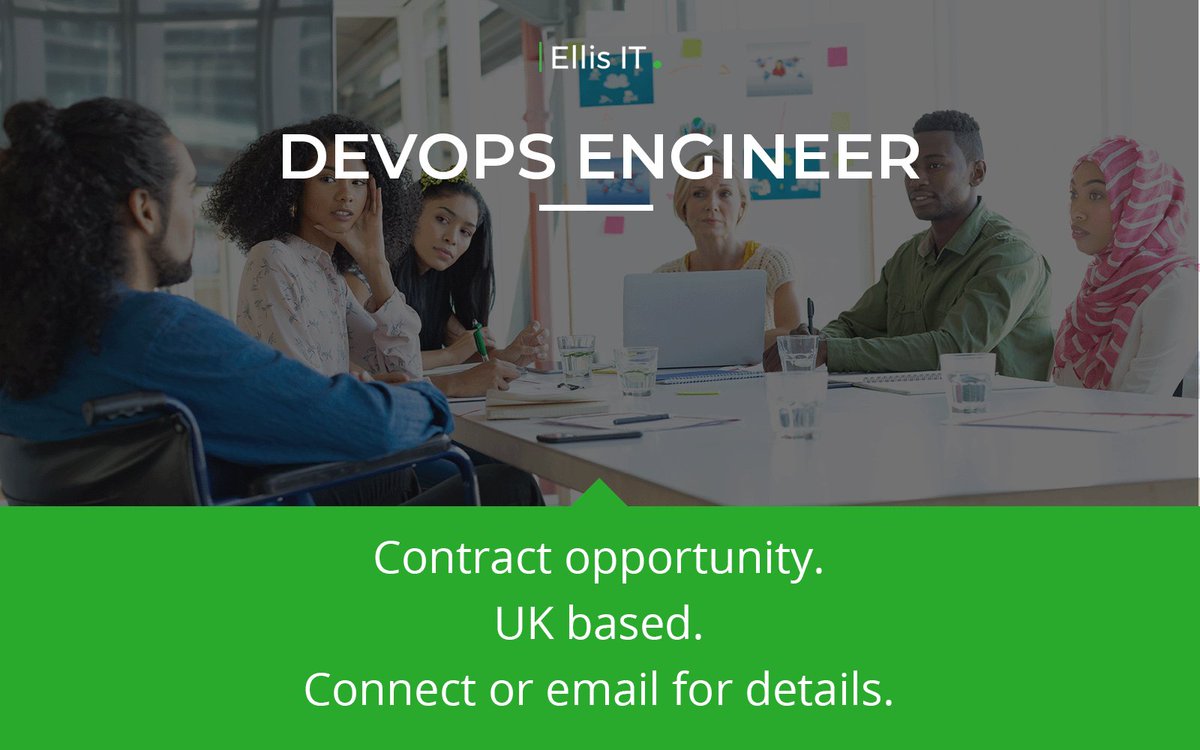 ERG_IT's tweet photo. CONTRACT OPPORTUNITY: DevOps Engineer
Rate: £625 per day
Location: #UK #Manchester

For details, please contact Shifa M on Shifa.Memon@ellisrecruitment.com 

#EllisiT #TechJobs #ITJobs #DevOps #DevOpsJobs #Linux #NewOpportunity #Support #Cloud https://t.co/AijuNqalVB