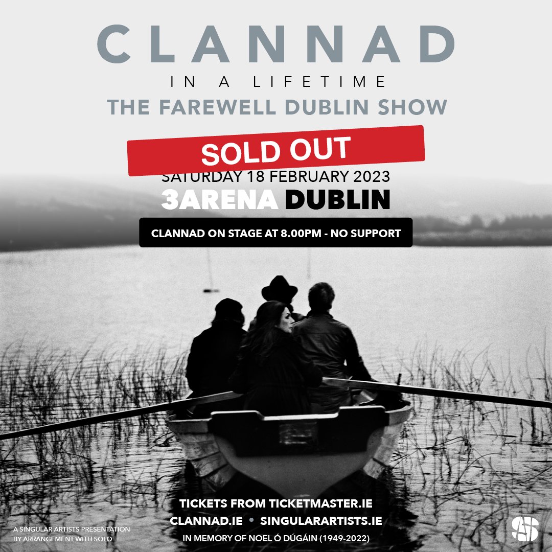 Our Farewell Dublin show day is finally here! Doors 630pm / Showtime 8pm / Lots of amazing merch available too. @singularartists @SoloMusicAgency #inalifetime