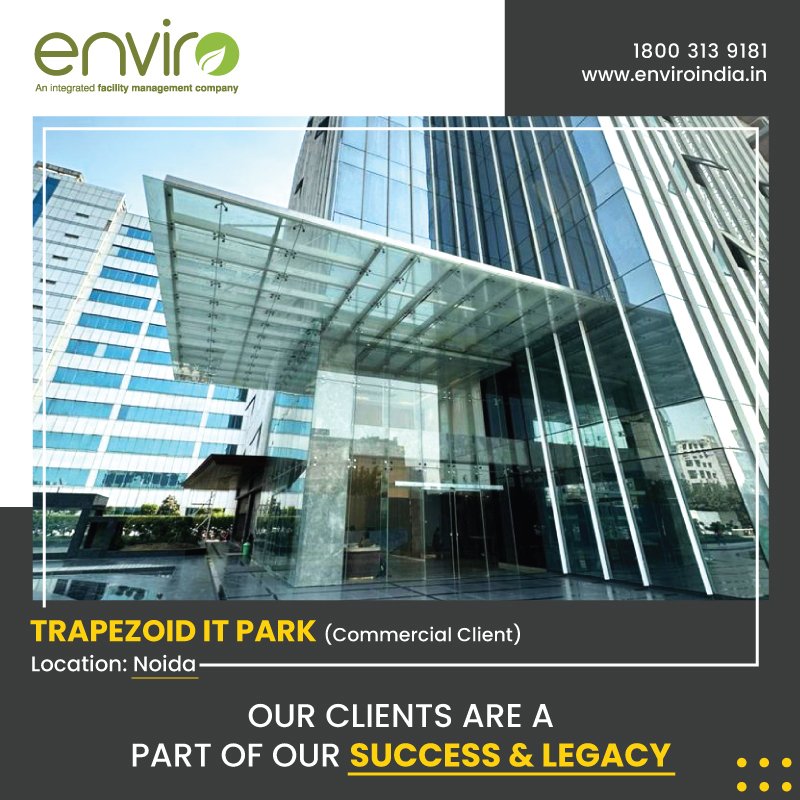 enviro_india's tweet photo. We are elated to #Manage one of the most prominent #ITHubs in #Noida – #Trapezoid. 24*7 #Operations are undertaken by our #TrainedStaff with Zero system #Failure incident in a year.

#Client #Clientele #Offices #Business #Commercial #IT #Acknowledge #Enviro #FacilityManagement https://t.co/zEoa3TbZfO