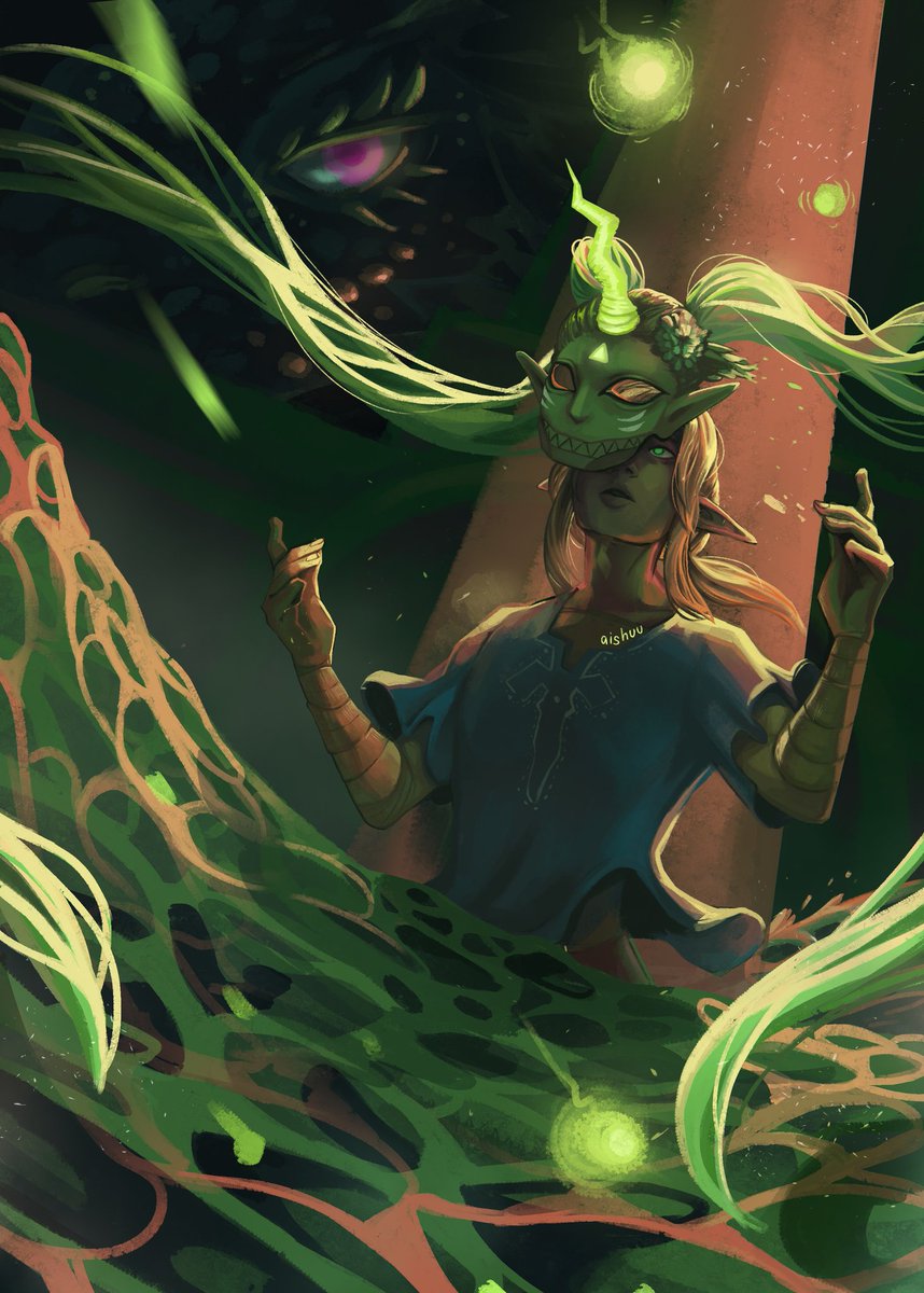 aishuucream's tweet photo. My piece for the @LoZmasquerade zine! So excited to finally share it with you 

#botw #BreathoftheWild #zelda https://t.co/Ks3yjbxRSf